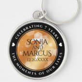 第エレガント7回銅結婚周年記念お祝い キーホルダー (正面)