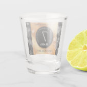 第エレガント7回銅結婚周年記念お祝い ショットグラス (裏面)