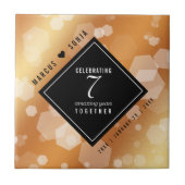 第エレガント7回銅結婚周年記念お祝い タイル (正面)