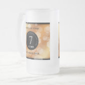 第エレガント7回銅結婚周年記念お祝い フロストグラスビールジョッキ (正面左)