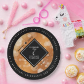 第エレガント7回銅結婚周年記念お祝い ペーパープレート (パーティー)