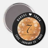 第エレガント7回銅結婚周年記念お祝い マグネット (正面/裏面)