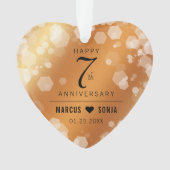 第エレガント7回銅結婚周年記念アクリル オーナメント (正面)