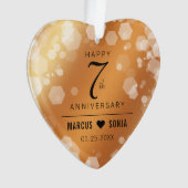 第エレガント7回銅結婚周年記念アクリル オーナメント (正面)
