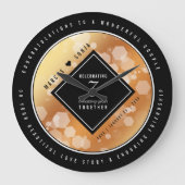 第エレガント7回銅結婚記念日 ラージ壁時計 (正面)