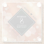 第エレガント8回ブ結婚ロンズ記念お祝い ガラスコースター (裏面)