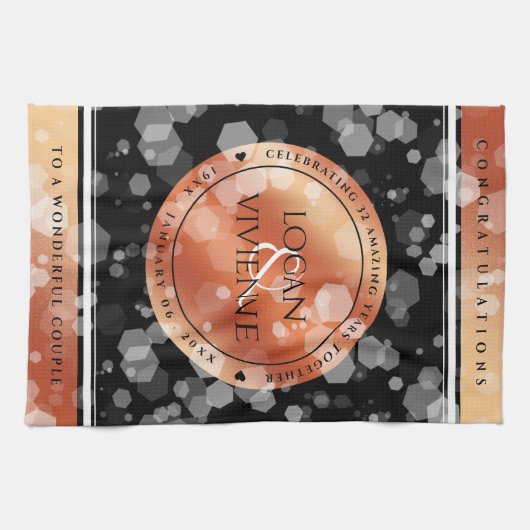 第エレガント8期青銅結婚生誕32年 キッチンタオル (横)