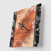 第エレガント8期青銅結婚生誕32年 スクエア壁時計 (傾斜)