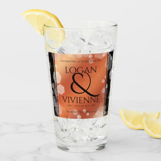 第エレガント8期青銅結婚生誕32年 タンブラーグラス (アイス正面)