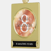 第エレガント8期青銅結婚記念事業お祝い ゴールドプレートバナーオーナメント (左)