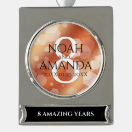 第エレガント8期青銅結婚記念事業お祝い ゴールドプレートバナーオーナメント