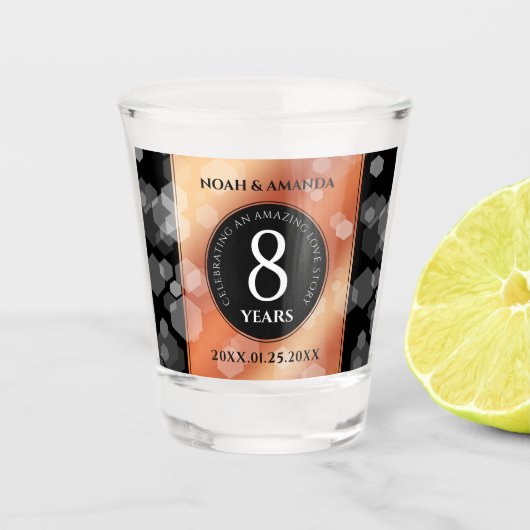 第エレガント8期青銅結婚記念事業お祝い ショットグラス (正面)