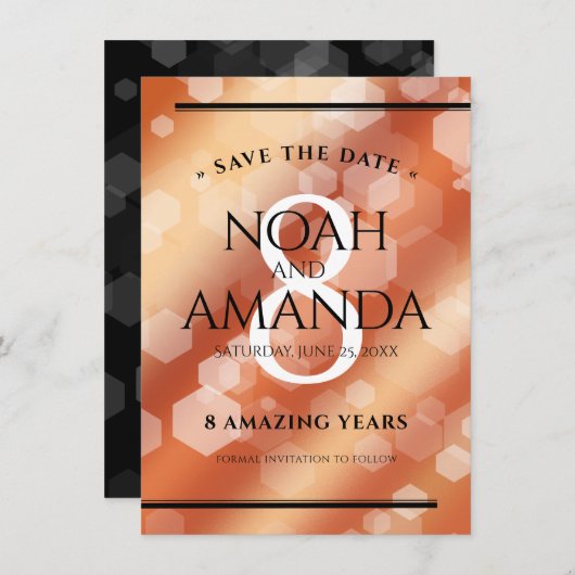 第エレガント8期青銅結婚記念事業お祝い セーブザデート (正面/裏面)