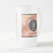 第エレガント8期青銅結婚記念事業お祝い フロストグラスビールジョッキ (正面右)