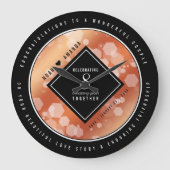 第エレガント8期青銅結婚記念事業お祝い ラージ壁時計 (正面)