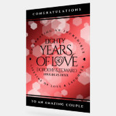 第エレガント80回Rubyの結婚記念日お祝い アクリルサイン (傾斜)