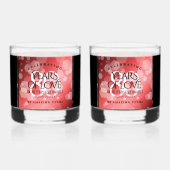 第エレガント80回Rubyの結婚記念日お祝い ウイスキーグラス (正面)