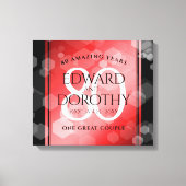 第エレガント80回Rubyの結婚記念日お祝い キャンバスプリント (正面)