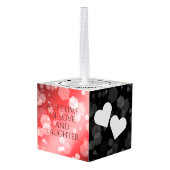 第エレガント80回Rubyの結婚記念日お祝い キューブオーナメント (裏面アングル)