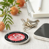 第エレガント80回Rubyの結婚記念日お祝い キーホルダー (側面)