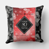 第エレガント80回Rubyの結婚記念日お祝い クッション (裏面)