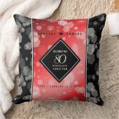 第エレガント80回Rubyの結婚記念日お祝い クッション (ブランケット)