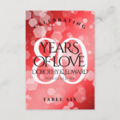 第エレガント80回Rubyの結婚記念日お祝い サンキューカード (正面)