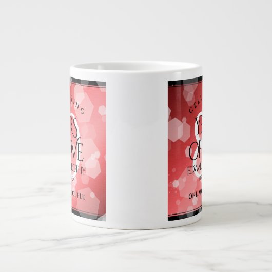 第エレガント80回Rubyの結婚記念日お祝い ジャンボコーヒーマグカップ (正面)