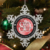 第エレガント80回Rubyの結婚記念日お祝い スノーフレークピューターオーナメント