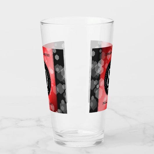 第エレガント80回Rubyの結婚記念日お祝い タンブラーグラス (左)