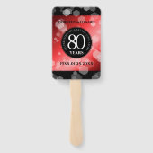 第エレガント80回Rubyの結婚記念日お祝い ハンドファン (裏面)