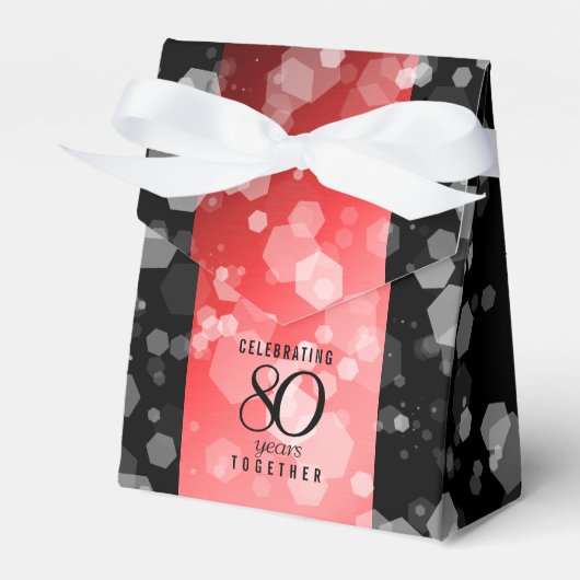 第エレガント80回Rubyの結婚記念日お祝い フェイバーボックス (正面サイド)