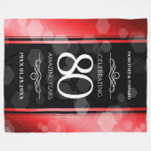 第エレガント80回Rubyの結婚記念日お祝い フリースブランケット (正面(横))