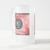 第エレガント80回Rubyの結婚記念日お祝い フロストグラスビールジョッキ (正面左)