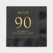 第エレガント90回誕生日会 箔ナプキン (正面)
