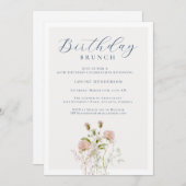 第エレガント90期書道野花誕生日 招待状 (正面/裏面)