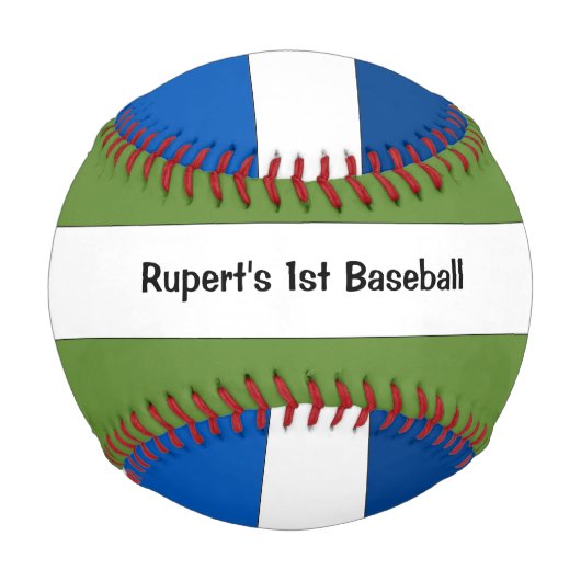 第カスタマイズ1回野球グリーン・アンド・ブルー・ベースボール 野球ボール (正面)
