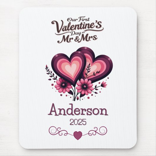 第カスタム1回バレンタインデーのミセス マウスパッド (正面)