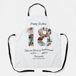 第カスタム18誕生日エプロンとフォトコラージュ エプロン