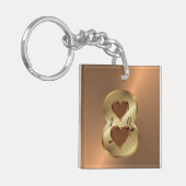 第カスタム8パーソナライズされた期青銅ギフト キーホルダー (正面左)