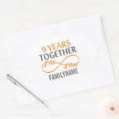 第カスタム9周年記念 楕円形シール (封筒)