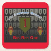 第カッコいい1歩兵師団 スクエアペーパーコースター (正面)