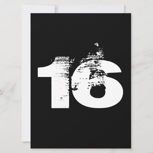 第カッコいい16回誕生日パーティー 招待状 (正面)