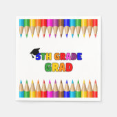 第カラフル五級卒業党 スタンダードカクテルナプキン (正面)