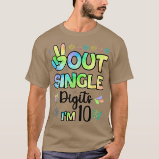 第カラフル10誕生日ガールズ10歳誕生日 Tシャツ