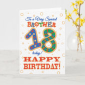 第カラフル18期特別兄弟審誕生日 カード (黄色い花)