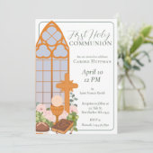 第シンプル一聖餐式カトリック 招待状 (スタンド正面)