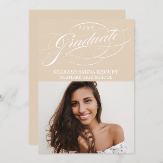 第スタイリッシュエレガント2期パーティの招待状 招待状 (正面/裏面)