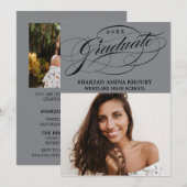 第スタイリッシュエレガント2期パーティの招待状 招待状 (正面/裏面)