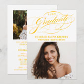 第スタイリッシュエレガント2期パーティの招待状 招待状 (正面/裏面)